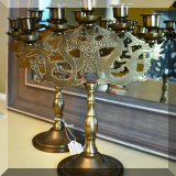 D23. Brass candlesticks. 